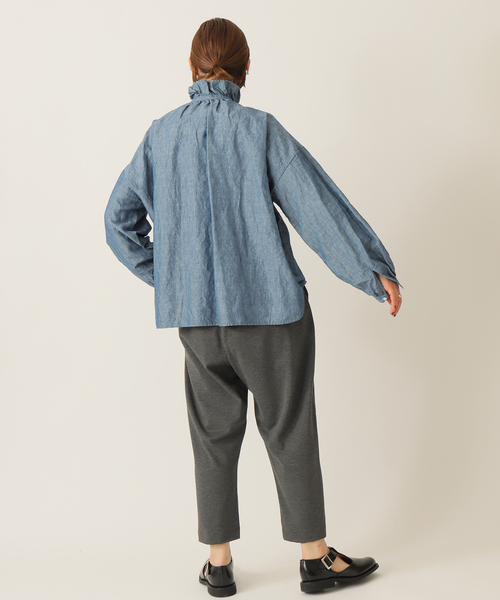 「JOURNAL STANDARD LUXE」 長袖シャツ - ブルー レディースの画像