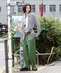 ブラウス シャツ プレミアムローン柄シャツ レ...の詳細画像1
