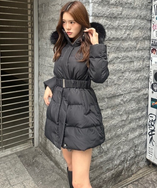 rienda ダウンコート rienda（リエンダ） ダウンコート SMALL ブラック レディース