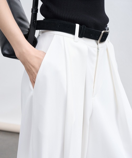 uvカット ワイドパンツ パンツ 「tageechita」UPF50+ ドローストリング ルーズストレートパンツ レディースの画像