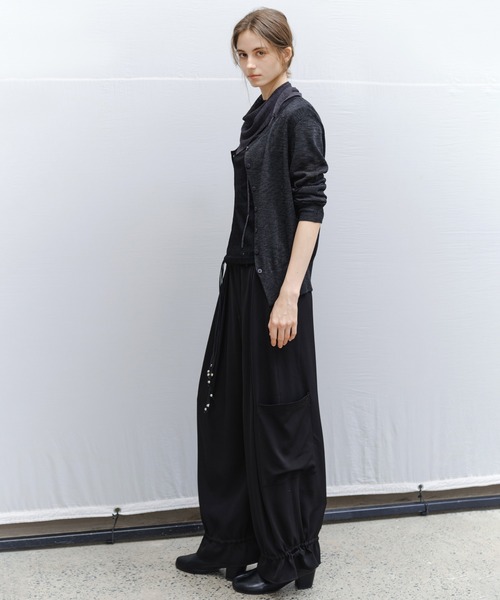 uvカット ワイドパンツ パンツ 「tageechita」UPF50+ ドローストリング ルーズストレートパンツ レディースの画像