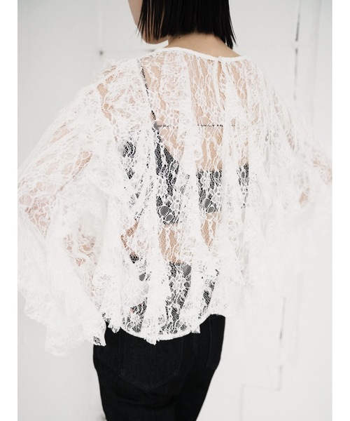 Katrin TOKYO ブラウス シャツ sheer lace ruffle blouse レディース