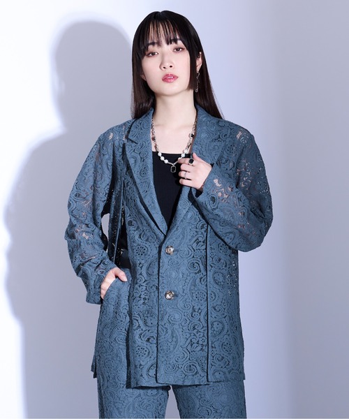 「Ellno Loset」 テーラードジャケット SMALL ボルドー メンズ_画像6