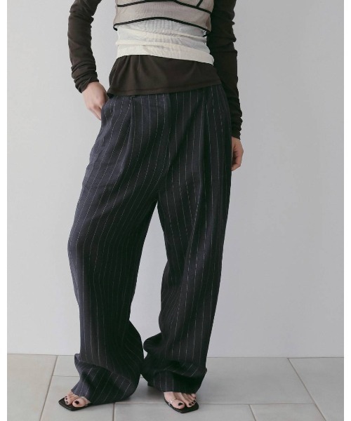 anuke（アンヌーク） ワイドパンツ パンツ anuke Linen Tuck Pants