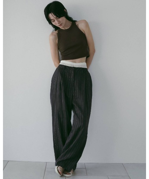 anuke（アンヌーク） ワイドパンツ パンツ anuke Linen Tuck Pants