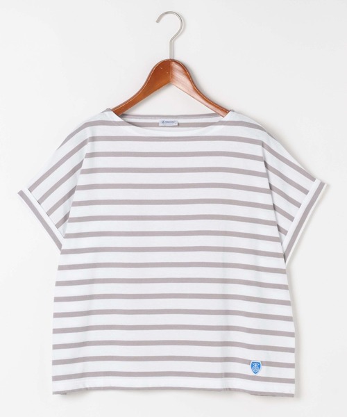 ORCIVAL（オーシバル） tシャツ 半袖 「」ボートネックボーダーTシャツ