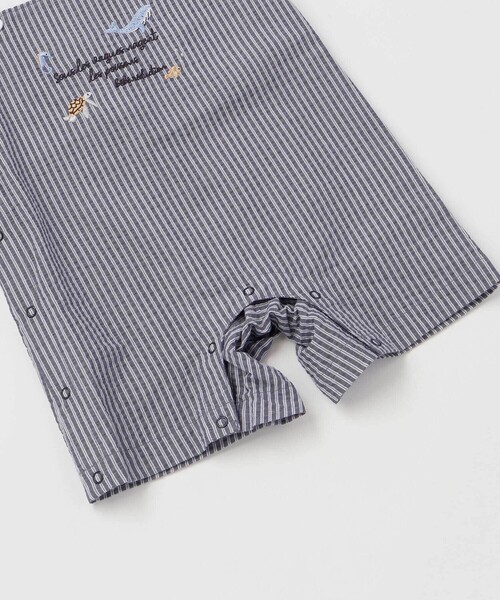 ベビー服 ロンパース 「お揃い」ストライプ重ね着カバーオールベビー(70~80cm)_14