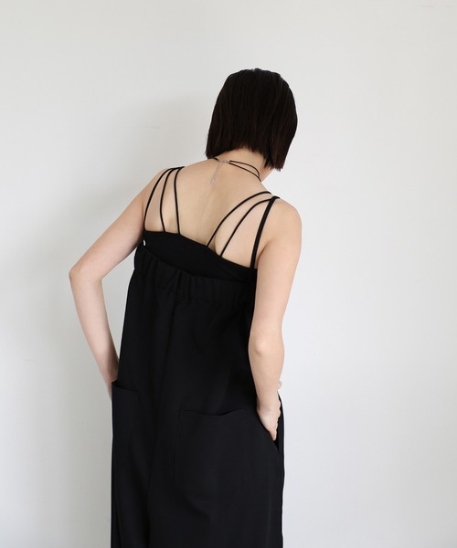「select MOCA Et」 ノースリーブワンピース MEDIUM ブラック レディース_画像6