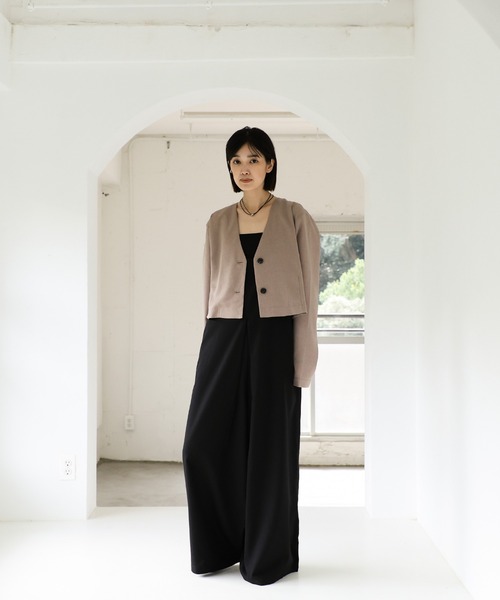 「select MOCA Et」 ノースリーブワンピース MEDIUM ブラック レディース_画像9