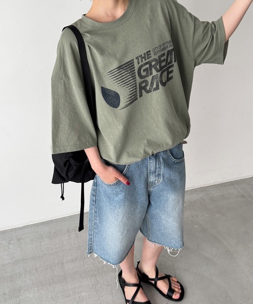 CANAL JEAN（キャナルジーン） tシャツ 半袖 Lakey Park GREAT RACE T