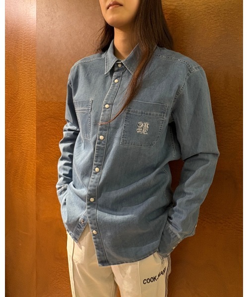 Cook jeans（クックジーンズ） シャツ ckjs刺繍デニムシャツ メンズ