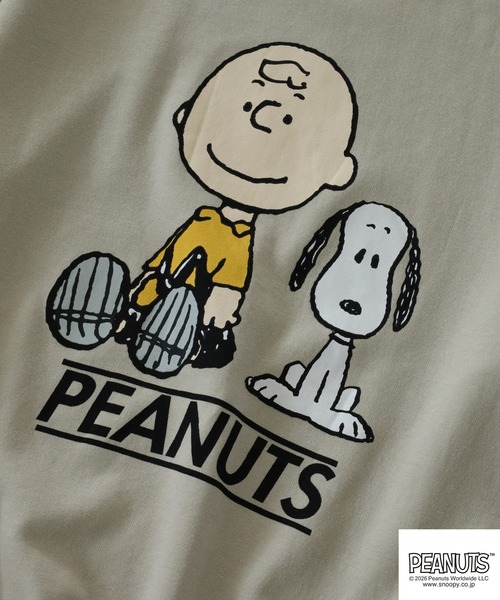PEANUTS tシャツ スヌーピー柄接触冷感ビッグシルエット半袖Tシャツ