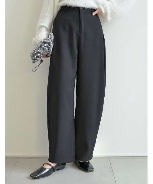 「Re:EDIT」 パンツ MEDIUM チャコールグレー レディース_画像2