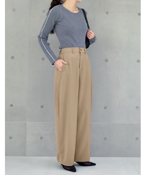 「Re:EDIT」 パンツ MEDIUM チャコールグレー レディース_画像5
