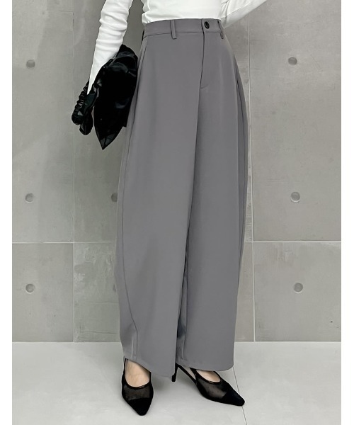 「Re:EDIT」 パンツ MEDIUM チャコールグレー レディース_画像8