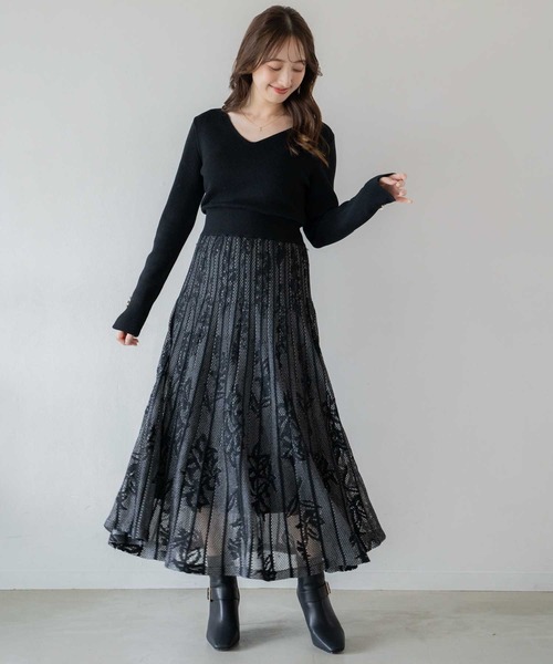 「NOELA」 長袖ワンピース フリー ブラック レディース_画像2