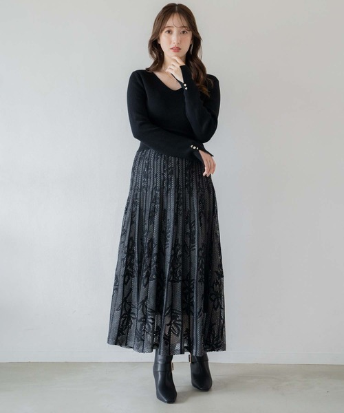 「NOELA」 長袖ワンピース フリー ブラック レディース_画像3