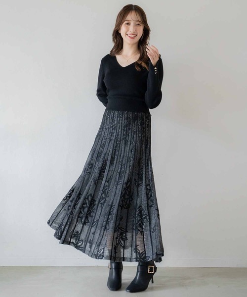 「NOELA」 長袖ワンピース フリー ブラック レディース_画像5