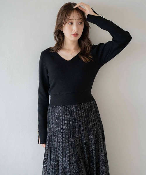 「NOELA」 長袖ワンピース フリー ブラック レディース_画像7