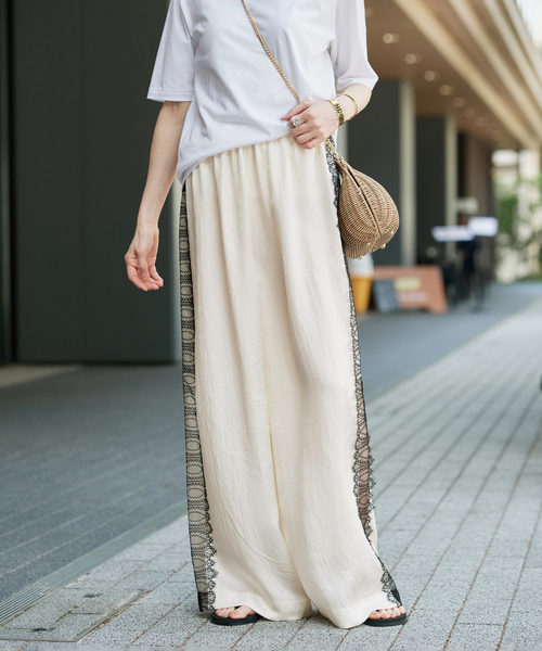 VERMEIL par iena（ヴェルメイユパーイエナ） パンツ Side Lace