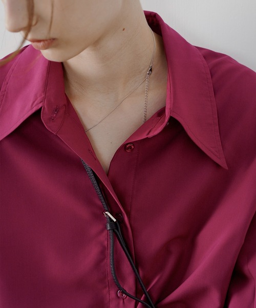 「tageechita」 長袖シャツ L サックスブルー レディース_画像4
