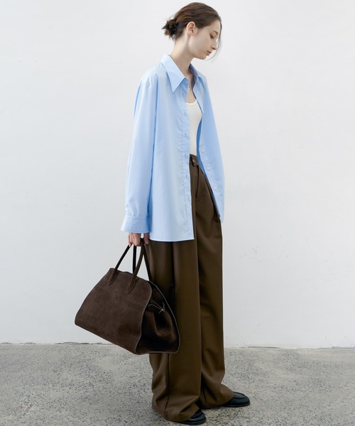 「tageechita」 長袖シャツ L サックスブルー レディース_画像7