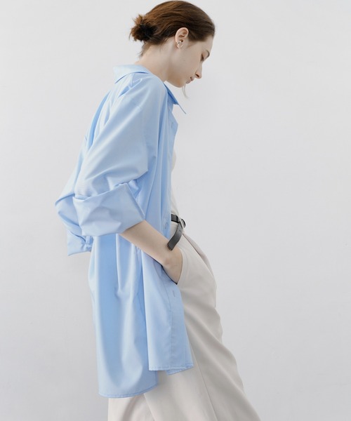 「tageechita」 長袖シャツ L サックスブルー レディース_画像8