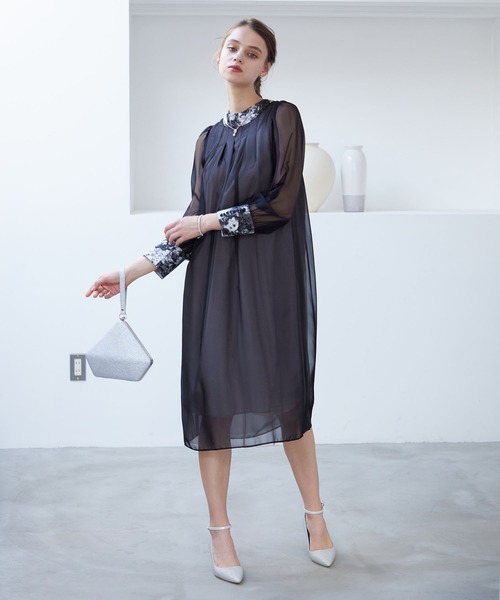 「Dorry Doll」 長袖ワンピース M オリーブ レディース_画像3