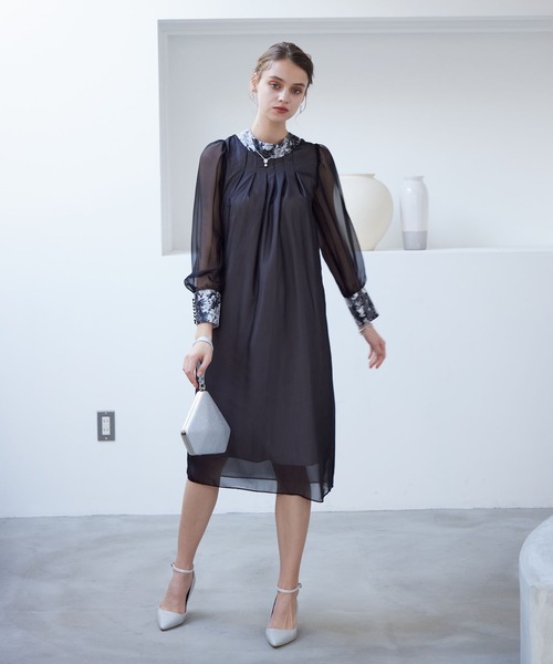 「Dorry Doll」 長袖ワンピース M オリーブ レディース_画像4