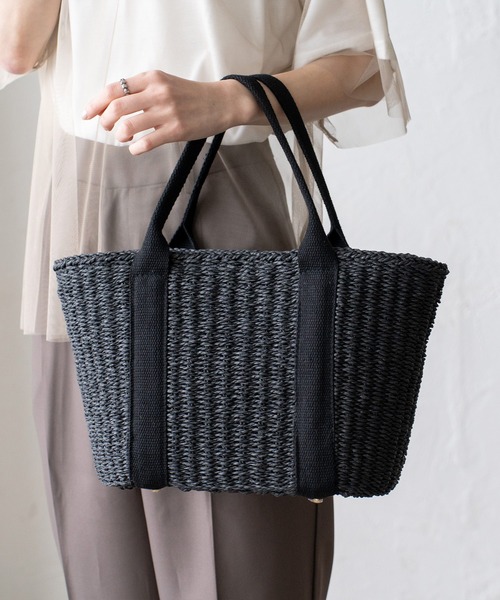 VitaFelice（ヴィータフェリーチェ） かごバッグ カゴバッグ テープ