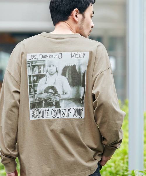 tシャツ Mark Gonzales/マークゴンザレス MONO-MART別注 ビッグシルエット背面BIGプリント 長袖Tee メンズ レディース | Mark Gonzales | 01