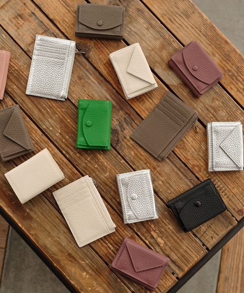 ZAKKA-BOX 財布 リアルレザーペーパーミニウォレット レディース