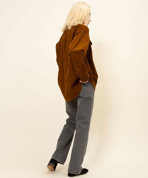 ブラウス シャツ 「Attick by Johnbull」コーデュロイBIGシャツ レディース メンズ Attick by johnbull ブラウス シャツ 「Attick Johnbull