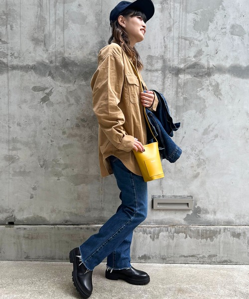 ブラウス シャツ 「Attick by Johnbull」コーデュロイBIGシャツ レディース メンズ Attick by johnbull ブラウス シャツ 「Attick Johnbull