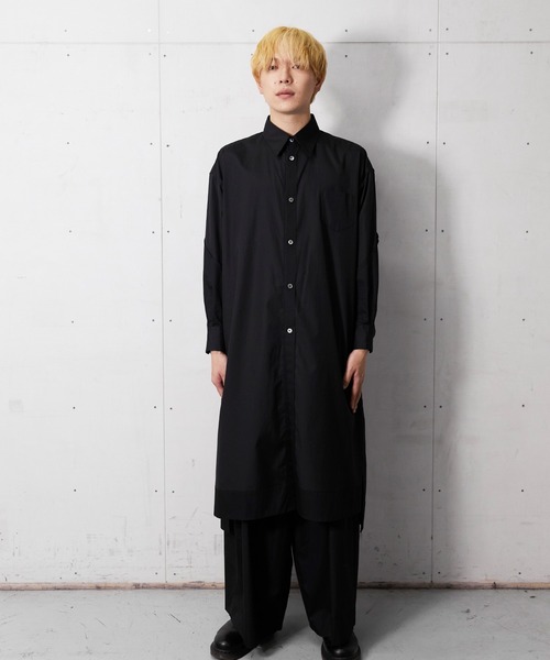 ブラウス シャツ 「decontractee」ロングシャツ レディース メンズ