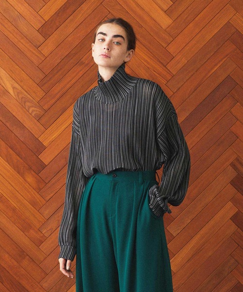 SHAREEF（シャリーフ） tシャツ PLEATS HIGH-NECK P/O メンズ
