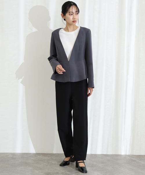 PourVous セットアップ シンプルパンツフォーマル大きいサイズ