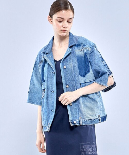 高級ブランドジャケット Gジャン Fill The Bill フィルザビル リメイクデニムジャケット 2 ジャケット レディースファッション ファッション 45 852 Www Harmonypest Com