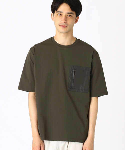 ポケット付き黒Tシャツ ZARA men'sスタッズポケット付き黒Tシャツ - メルカリ
