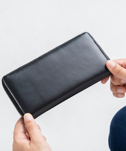 MURA 財布 ゴートレザー YKK ラウンドファスナー 長財布 メンズ