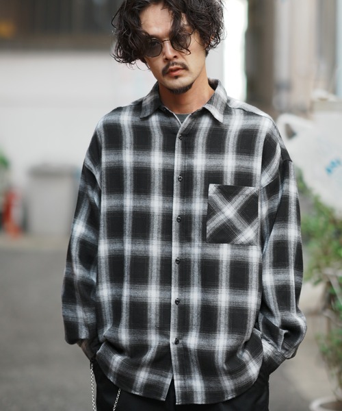 improves（インプローブス） シャツ ビエラチェック ルーズシルエット