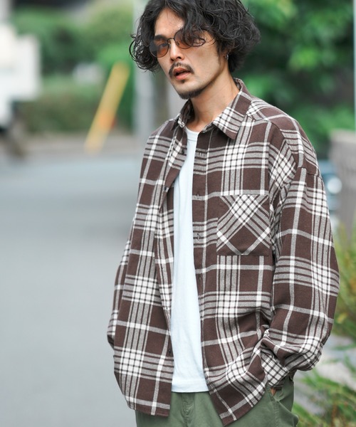 improves（インプローブス） シャツ ビエラチェック ルーズシルエット