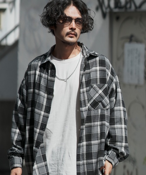 improves（インプローブス） シャツ ビエラチェック ルーズシルエット