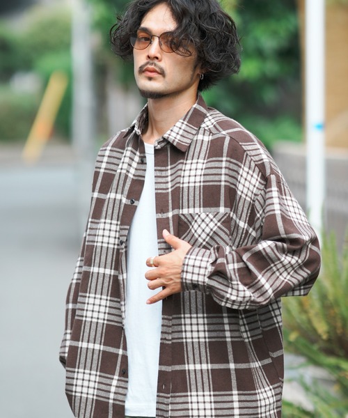 improves（インプローブス） シャツ ビエラチェック ルーズシルエット