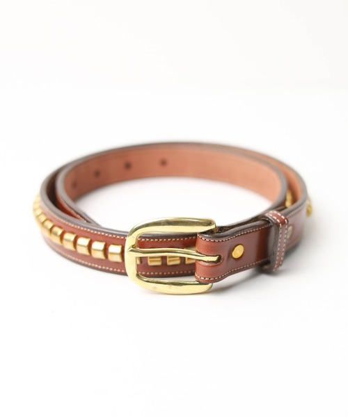 ベルト 「TORY LEATHER」1” Bridle Leather Clincher Belt Featuring metal clinchers