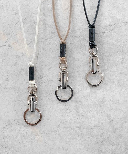 キーホルダー SENTI センティ / LEATHER BRAID HOOK CARABINER レザー