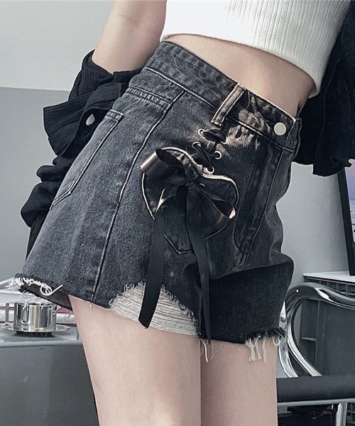 Mayree ジーンズ デニム デニムパンツ 「Mayree」編上げリボンデニム 