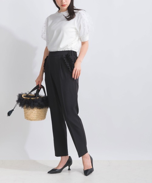 PICCIN PERLA ニット セーター ドットチュール五分袖ニット