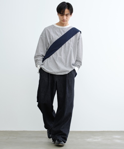 トップス   jeans border long t-shirt SINSS tシャツ Loose fit border long t-shirt／ルーズフィット