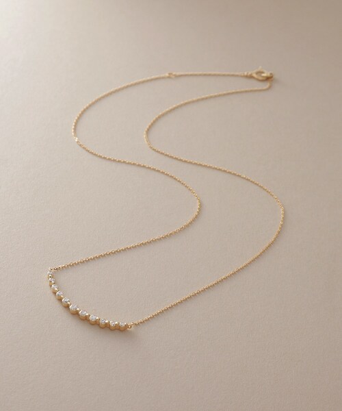 cocoshnik K18 ダイヤモンド ネックレス COCOSHNIK ネックレス K18ダイヤモンド グラデ11石 レディース